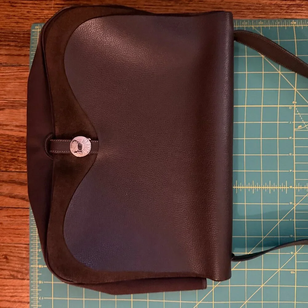 hermes colorado brown messenger briefcase laptop blokecore travel bag